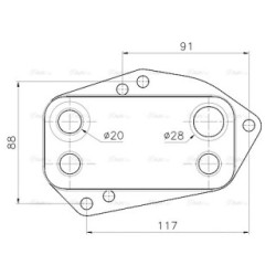 AVA Engine Oil Cooler AVA QUALITY COOLING AU3349 OE Ref PBC101370L