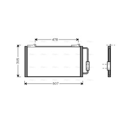 AVA AC Condenser AVA QUALITY COOLING AU5139 OE Ref 80110S74D00