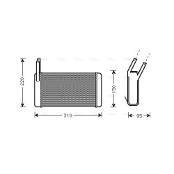 AVA Heater Matrix AVA QUALITY COOLING AU6131 OE Ref STC250