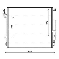 AVA AC Condenser AVA QUALITY COOLING AUA5209D OE Ref LR018404