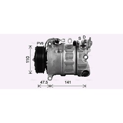 AVA AC Compressor AVA QUALITY COOLING AUAK341 OE Ref C2D38611