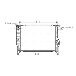 Radiator AVA QUALITY COOLING BW2047 OE Ref 1702765