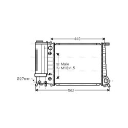 AVA Radiator AVA QUALITY COOLING BW2082 OE Ref 1719301