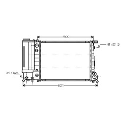 AVA Radiator AVA QUALITY COOLING BW2084 OE Ref 1719303