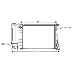 AVA Radiator AVA QUALITY COOLING BW2090 OE Ref 1719308