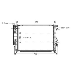 AVA Radiator AVA QUALITY COOLING BW2092 OE Ref 1712360