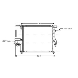 AVA Radiator AVA QUALITY COOLING BW2124 OE Ref 1.469.176