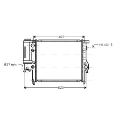 AVA Radiator AVA QUALITY COOLING BW2137 OE Ref 17111723784