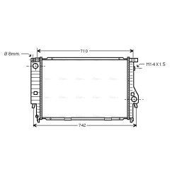 Radiator AVA QUALITY COOLING BW2138 OE Ref 1723637