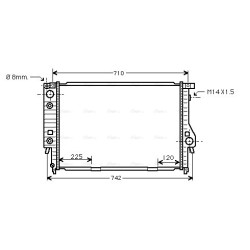 AVA Radiator AVA QUALITY COOLING BW2145 OE Ref 1723398