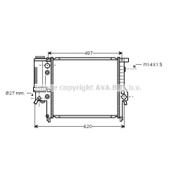 AVA Radiator AVA QUALITY COOLING BW2146 OE Ref 17111723784