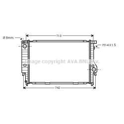 AVA Radiator AVA QUALITY COOLING BW2164 OE Ref 1702762