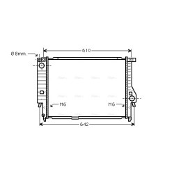 AVA Radiator AVA QUALITY COOLING BW2167 OE Ref 2244739