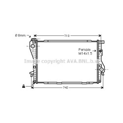 AVA Radiator AVA QUALITY COOLING BW2176 OE Ref 1702969