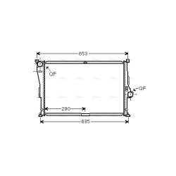 Radiator AVA QUALITY COOLING BW2335 OE Ref 2228941