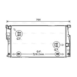 Radiator AVA QUALITY COOLING BW2447 OE Ref 17118672104