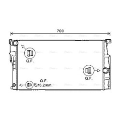 Radiator AVA QUALITY COOLING BW2453 OE Ref 8672102