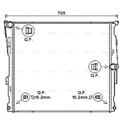 AVA Radiator AVA QUALITY COOLING BW2548 OE Ref 17118623366