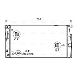 AVA Radiator AVA QUALITY COOLING BW2549 OE Ref 17117626560