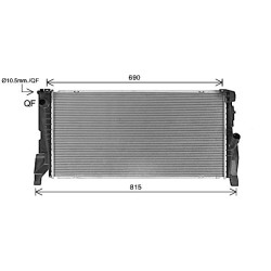 AVA Radiator AVA QUALITY COOLING BW2588 OE Ref 17117617594