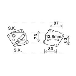Engine Oil Cooler AVA QUALITY COOLING BW3412 OE Ref 11427508967
