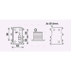 AVA Engine Oil Cooler AVA QUALITY COOLING BW3560 OE Ref 17217800479