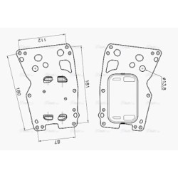AVA Engine Oil Cooler AVA QUALITY COOLING BW3625 OE Ref 15710WA010
