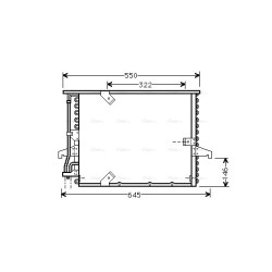 AVA AC Condenser AVA QUALITY COOLING BW5180 OE Ref 64531385165