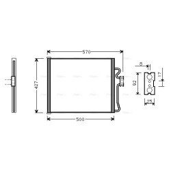 AVA AC Condenser AVA QUALITY COOLING BW5192 OE Ref 8.391.647