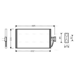 AVA AC Condenser AVA QUALITY COOLING BW5254 OE Ref 8.375.513