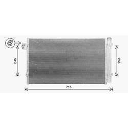 AVA AC Condenser AVA QUALITY COOLING BW5616D OE Ref 9364255