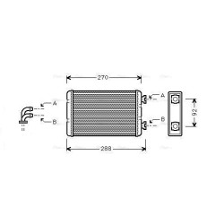 AVA Heater Matrix AVA QUALITY COOLING BW6173 OE Ref 8390239