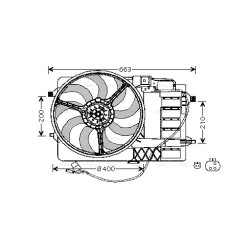 AVA Radiator Fan AVA QUALITY COOLING BW7506 OE Ref 1710.1.475.577