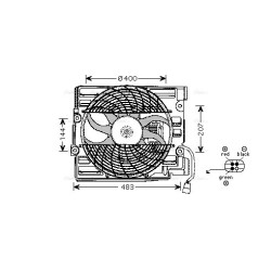 AVA Radiator Fan AVA QUALITY COOLING BW7510 OE Ref 64546921395