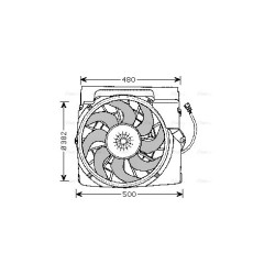 AVA Radiator Fan AVA QUALITY COOLING BW7511 OE Ref 64541385160