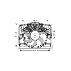 AVA Radiator Fan AVA QUALITY COOLING BW7513 OE Ref 6.988.913