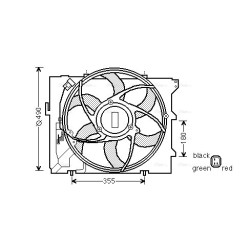 Radiator Fan AVA QUALITY COOLING BW7523 OE Ref 17427522055