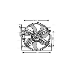 AVA Radiator Fan AVA QUALITY COOLING BW7525 OE Ref 17117801423