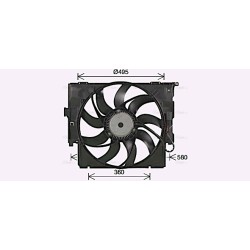 Radiator Fan AVA QUALITY COOLING BW7586 OE Ref 17427640651