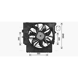 AVA Radiator Fan AVA QUALITY COOLING BW7598 OE Ref 17427601176