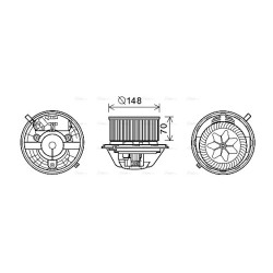AVA Heater Blower Motor AVA QUALITY COOLING BW8462 OE Ref 64119144201
