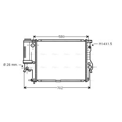 AVA Radiator AVA QUALITY COOLING BWA2186 OE Ref 1427154