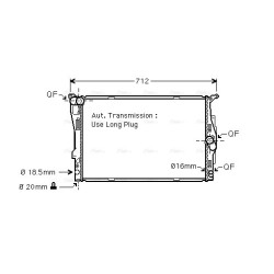 Radiator AVA QUALITY COOLING BWA2303 OE Ref 17117562079