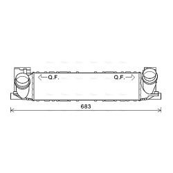 Intercooler AVA QUALITY COOLING BWA4464 OE Ref 7600530