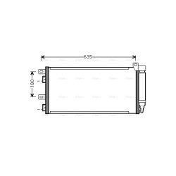 AVA AC Condenser AVA QUALITY COOLING BWA5256D OE Ref 6453.1.490.572