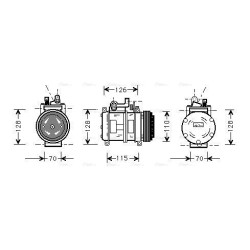 AC Compressor AVA QUALITY COOLING BWAK227 OE Ref 64521470093