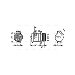 AC Compressor AVA QUALITY COOLING BWAK334 OE Ref 64528377067