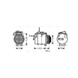 AC Compressor AVA QUALITY COOLING BWAK385 OE Ref 4471907881