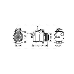 AC Compressor AVA QUALITY COOLING BWAK387 OE Ref 4471908461
