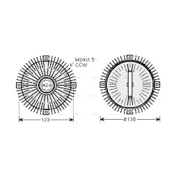 Fan Clutch AVA QUALITY COOLING BWC322 OE Ref 11521287829